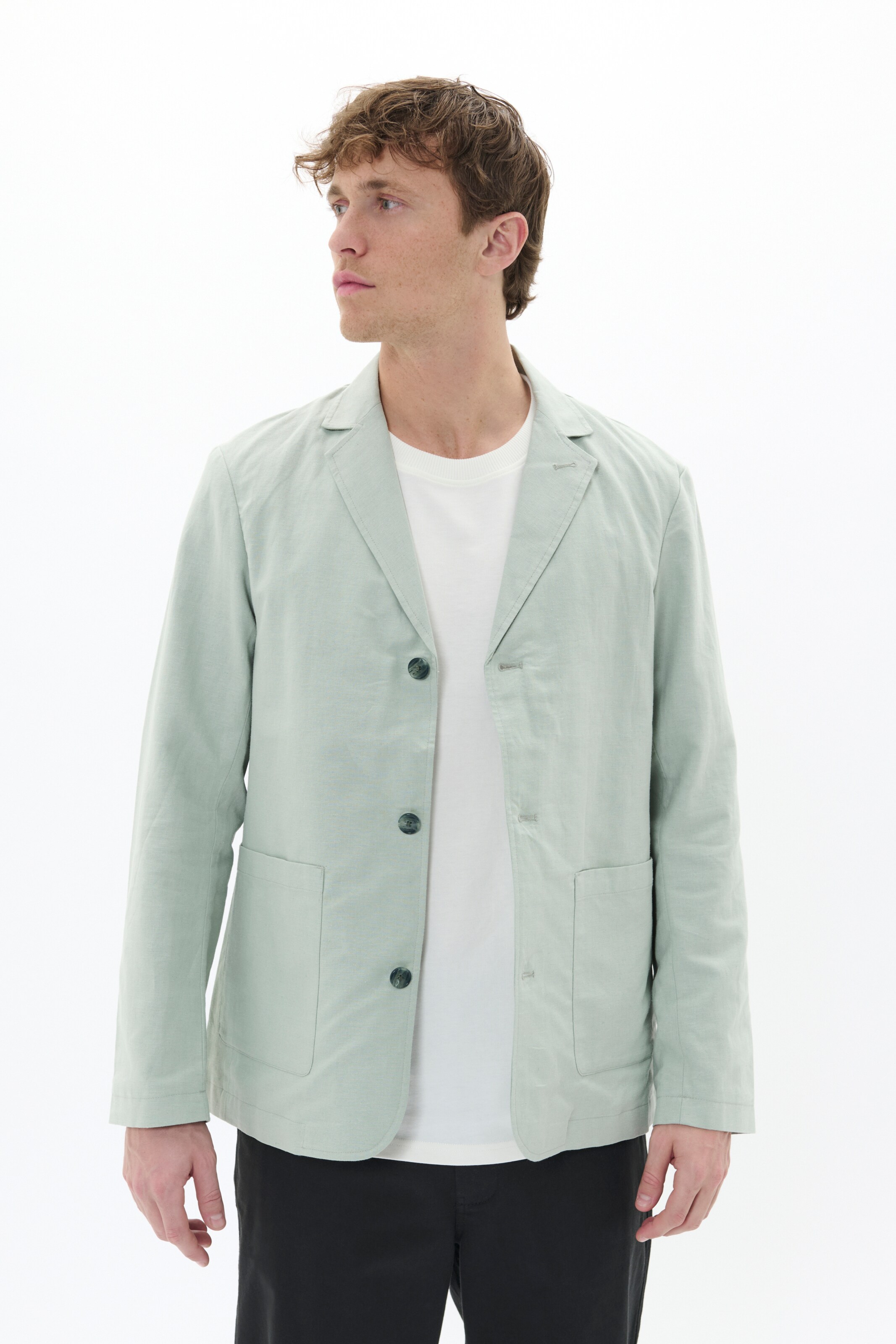 Coupe regular Veste de costume Matinique en gris : devant