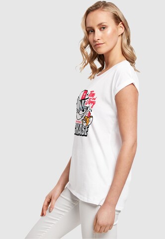 T-shirt 'Tom and Jerry - Chase' ABSOLUTE CULT en blanc