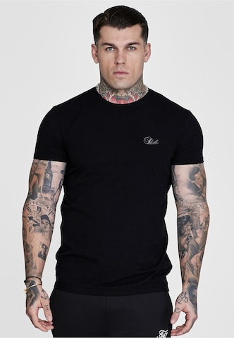 SikSilk Koszulka 'Essentials' w kolorze czarny: przód