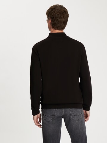 CROSS JEANS Sweatjacke in Schwarz