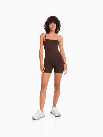 Bershka Jumpsuit in Brown