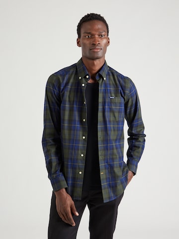 Regular fit Camicia 'Wetheram' di Barbour in verde: frontale
