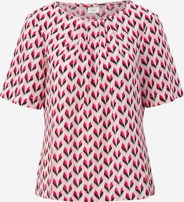 Camicia da donna di s.Oliver BLACK LABEL in rosa: frontale