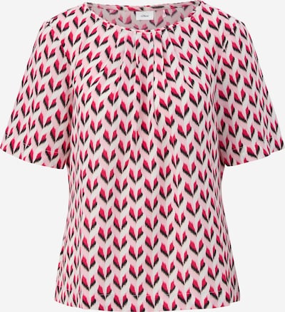 s.Oliver BLACK LABEL Μπλούζα σε ροζ / μαύρο, Άποψη προϊόντος