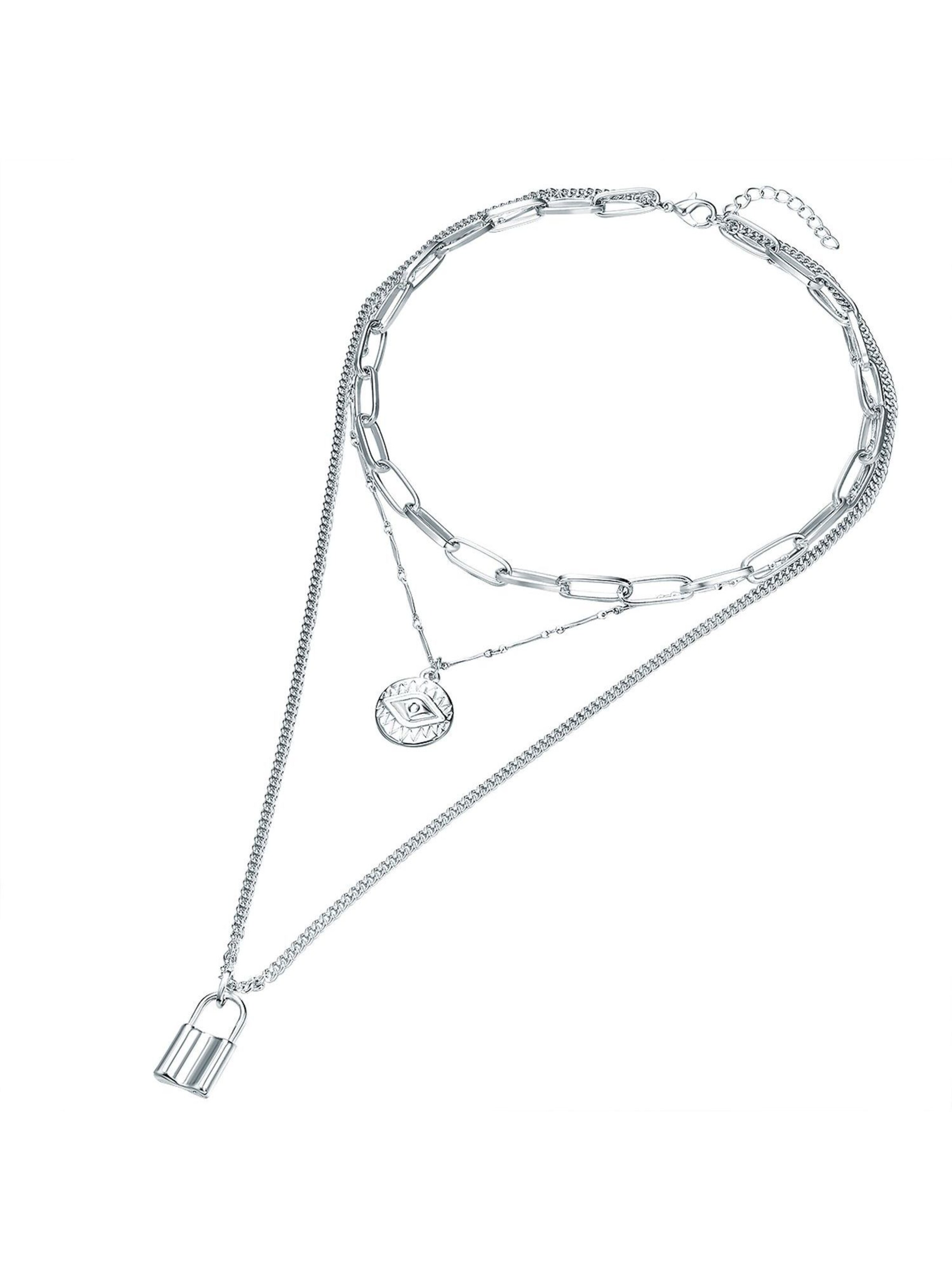 Lulu & Jane Necklace in Silver: front