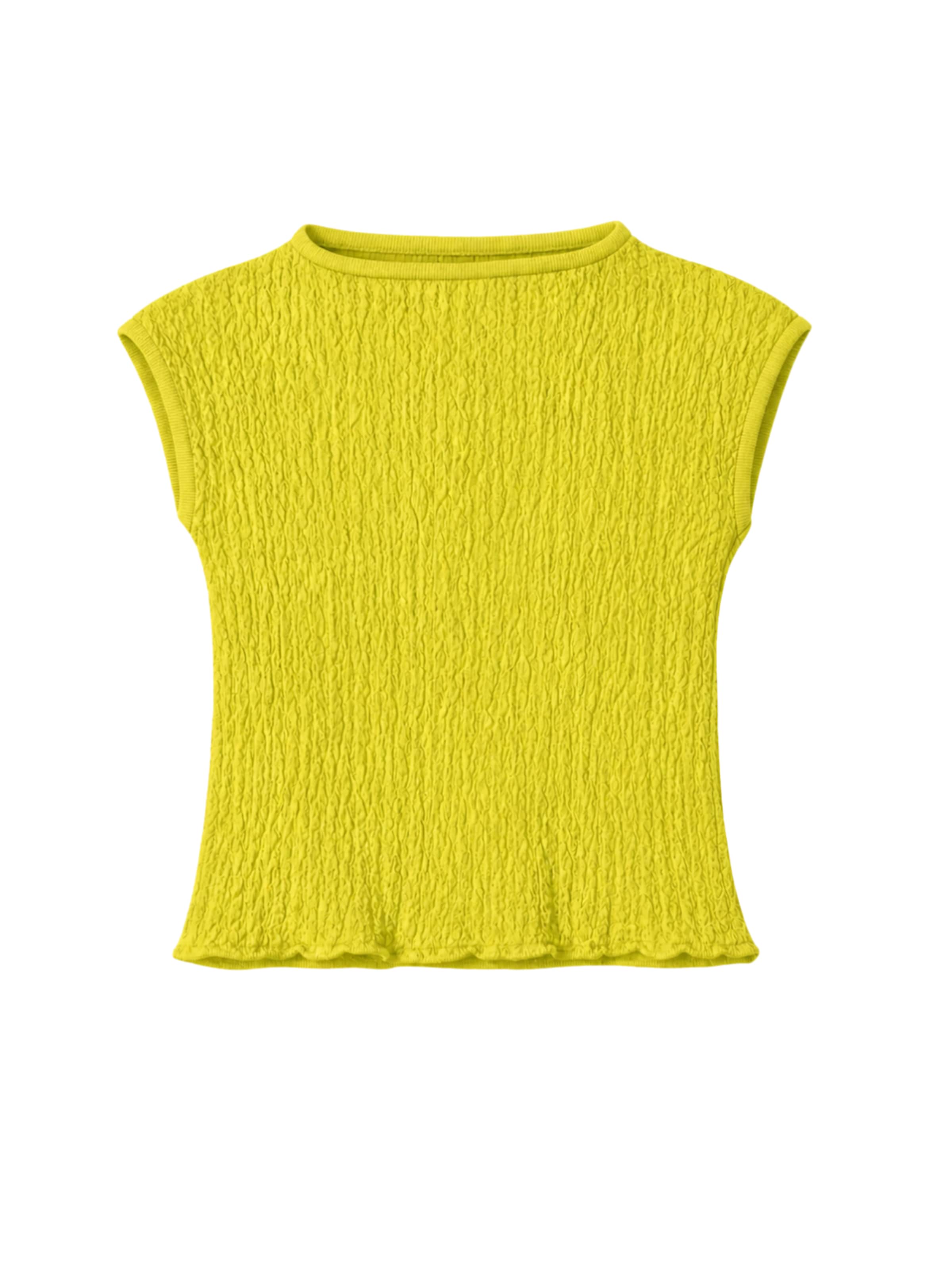 Süel knitwear Sticktop 'Wrinkled Texture'‌‌‌‌ in Grün: Vorderseite