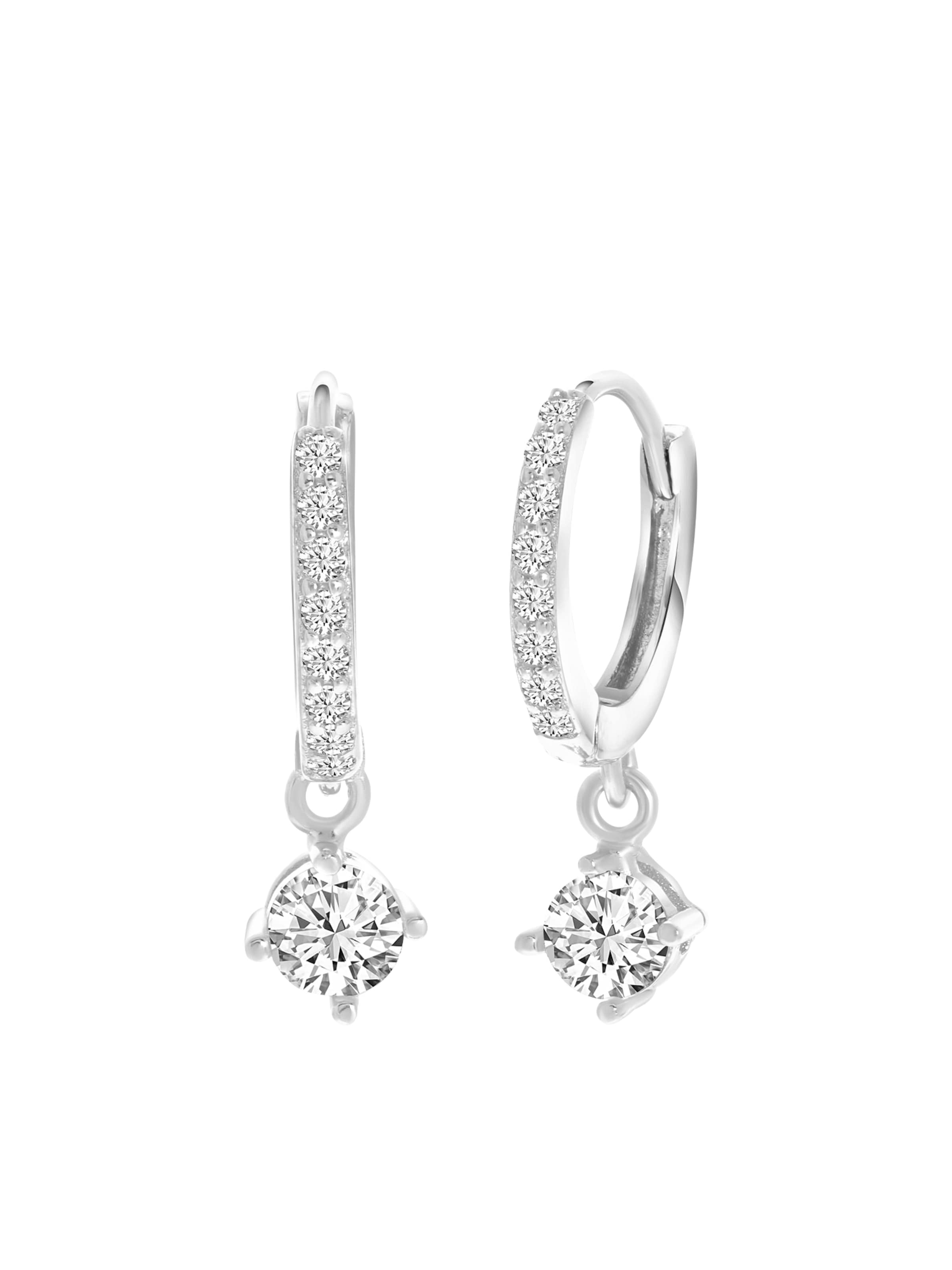 Lucardi Ohrringe in Silber: Vorderseite