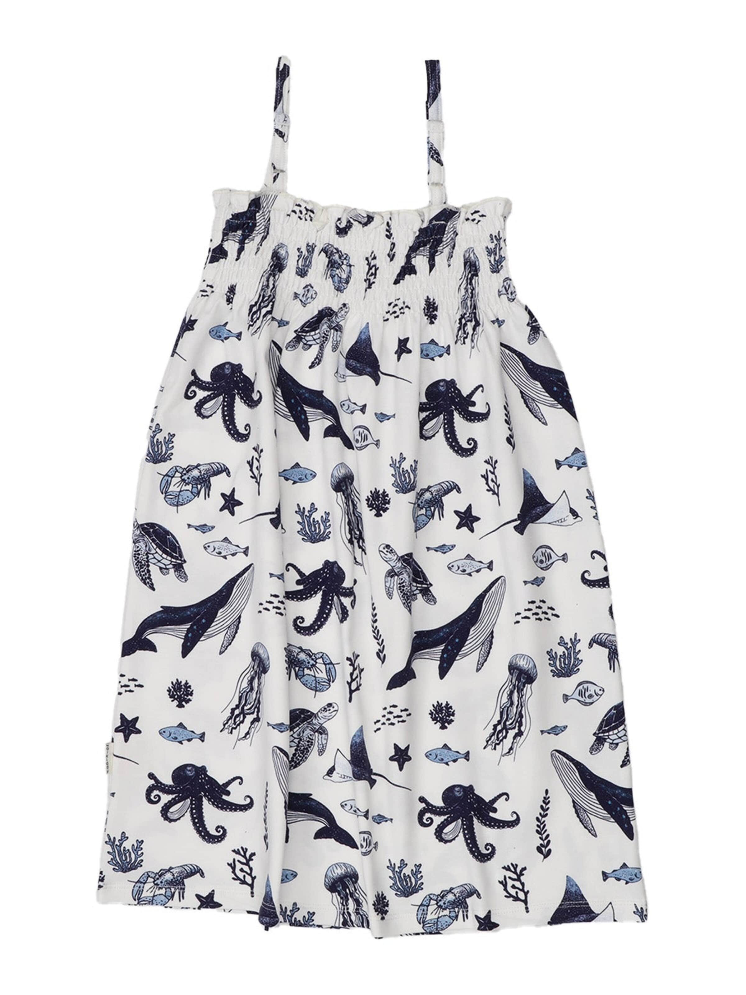Walkiddy Kleid 'Underwater World'‌‌‌‌‌‌‌‌ in Weiß: Vorderseite