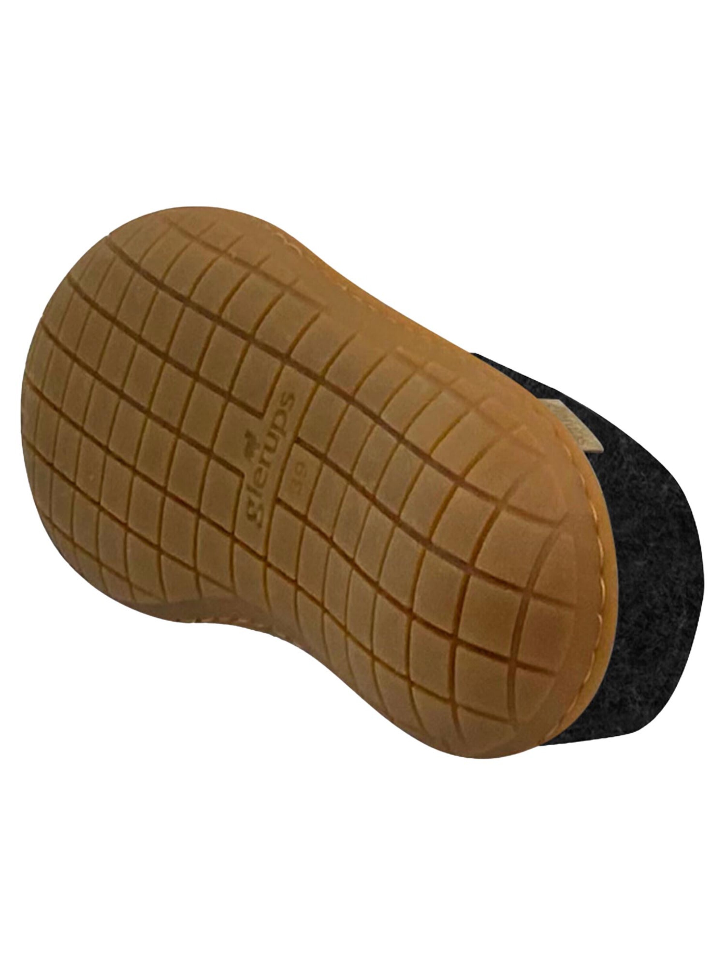 Glerups Slipper 'Kautschuksohle' in Grey