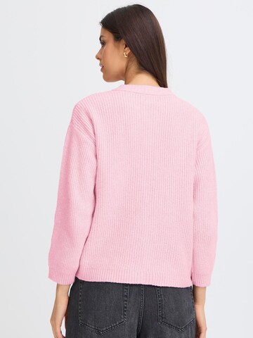 Oxmo Gebreid vest in Roze
