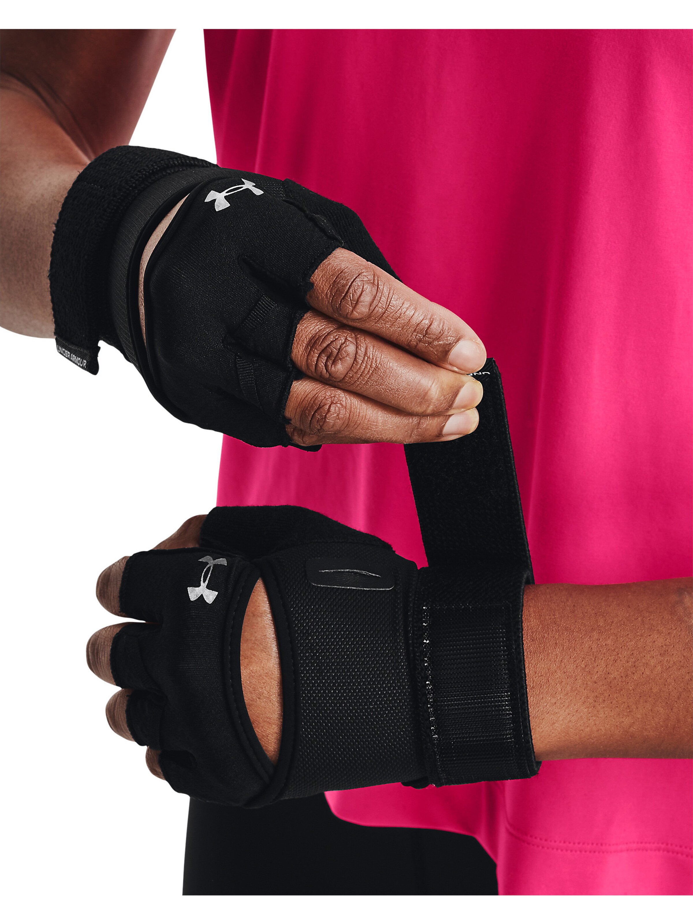 UNDER ARMOUR Sports gloves in Black