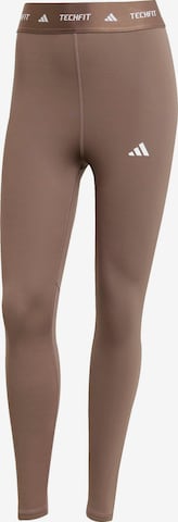 Pantalon de sport ADIDAS PERFORMANCE en marron : devant