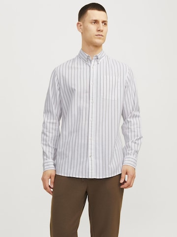 JACK & JONES Regular fit Button Up Shirt in White: front