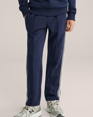 WE Fashion Regular Byxa i blå