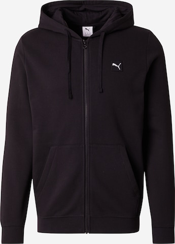 Veste de survêtement 'Essentials Elevated' PUMA en noir : devant