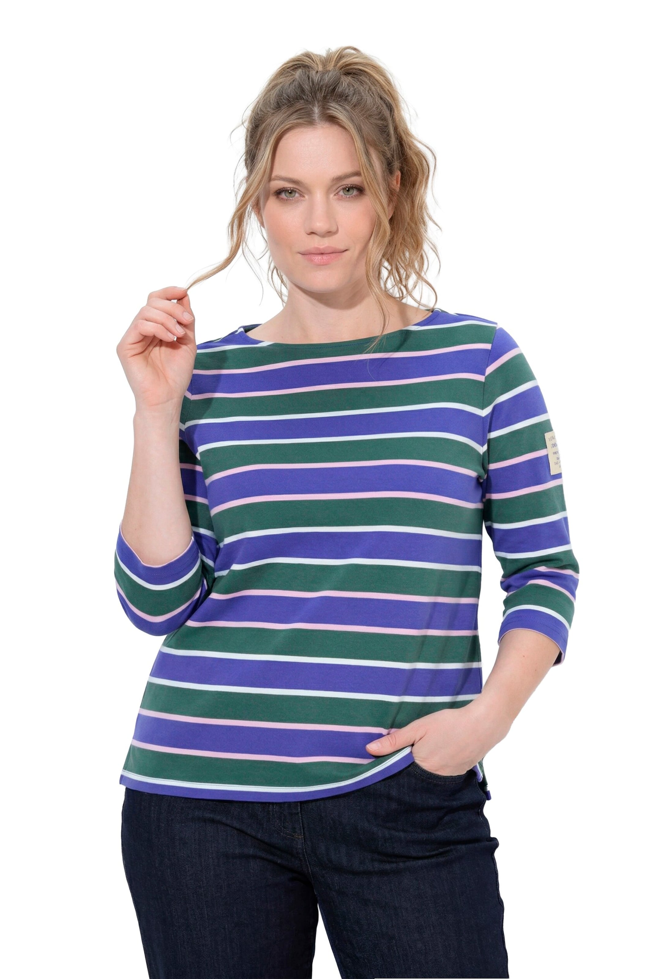 Ulla Popken Shirt in Blauw: voorkant