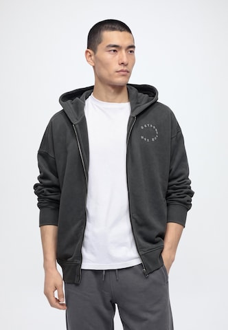 G-STAR - Sudadera con cremallera en negro: frente