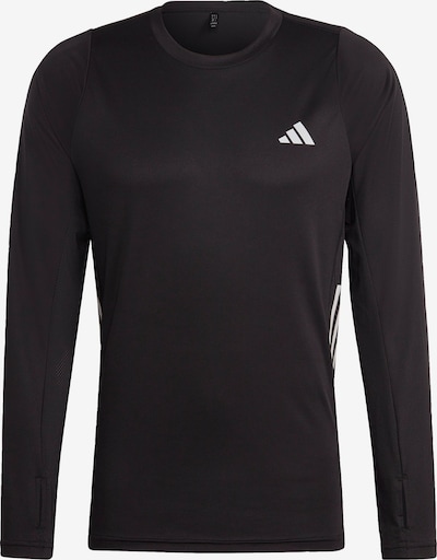 ADIDAS PERFORMANCE T-Shirt fonctionnel 'Run Icons 3-Stripes' en noir / blanc, Vue avec produit