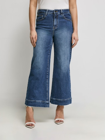 ABOUT YOU x Iconic by Tatiana Kucharova Wide leg Jeans 'Georgia' in Blauw: voorkant