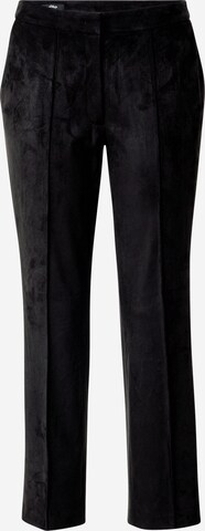 s.Oliver BLACK LABEL Normalny krój Spodnie w kant w kolorze czarny: przód