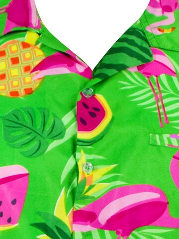 T-Shirt 'Flamingo Melone' King Kameha en vert