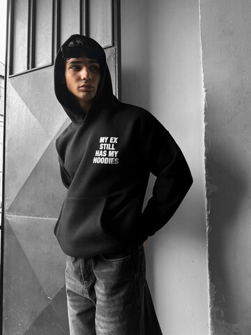 Kleidermafia - Sudadera 'Oversize EX Part II Hoodie - Black and White' en negro: frente