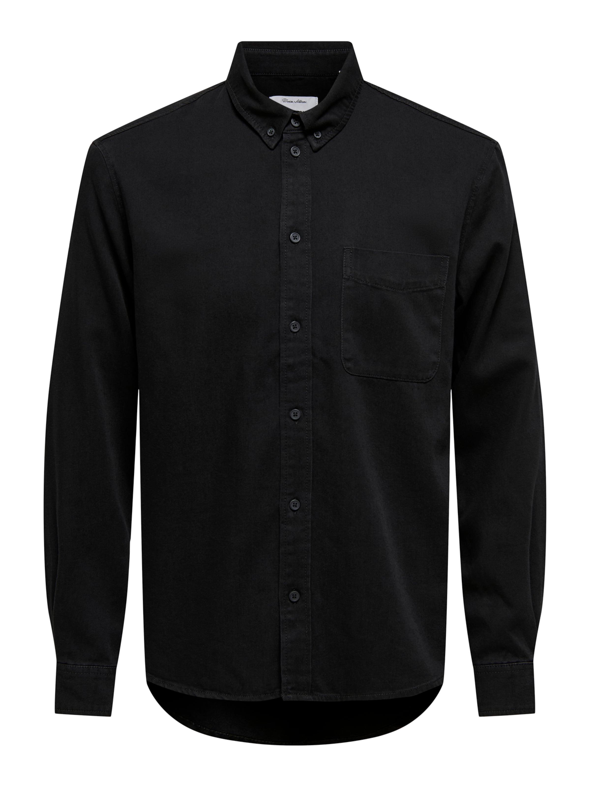 Only & Sons Regular Fit Hemd 'ONSORSON' in Schwarz: Vorderseite