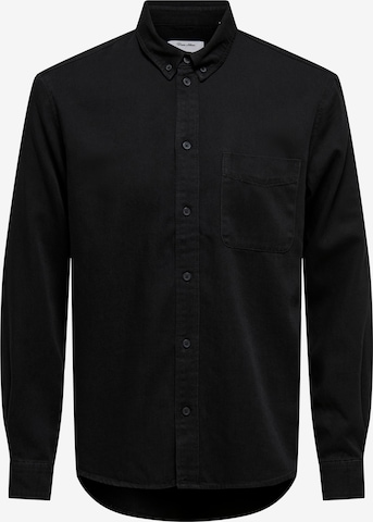 Only & Sons - Ajuste regular Camisa 'ONSORSON' en negro: frente