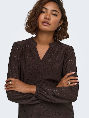 ONLY Bluza 'ONLSMILLA' | rjava barva: sprednja stran