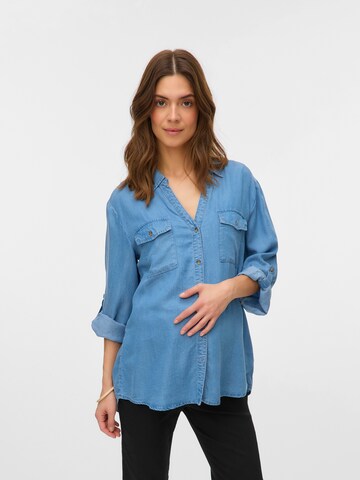 Vero Moda Maternity Bluse 'VMMBREE' in Blau: Vorderseite
