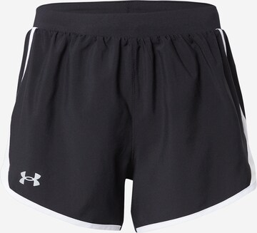 UNDER ARMOUR Workout Pants in Black: front