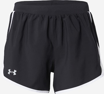 UNDER ARMOUR Skinny Workout Pants in Black: front