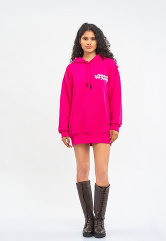 Sweat-shirt Tom Barron en rose : devant