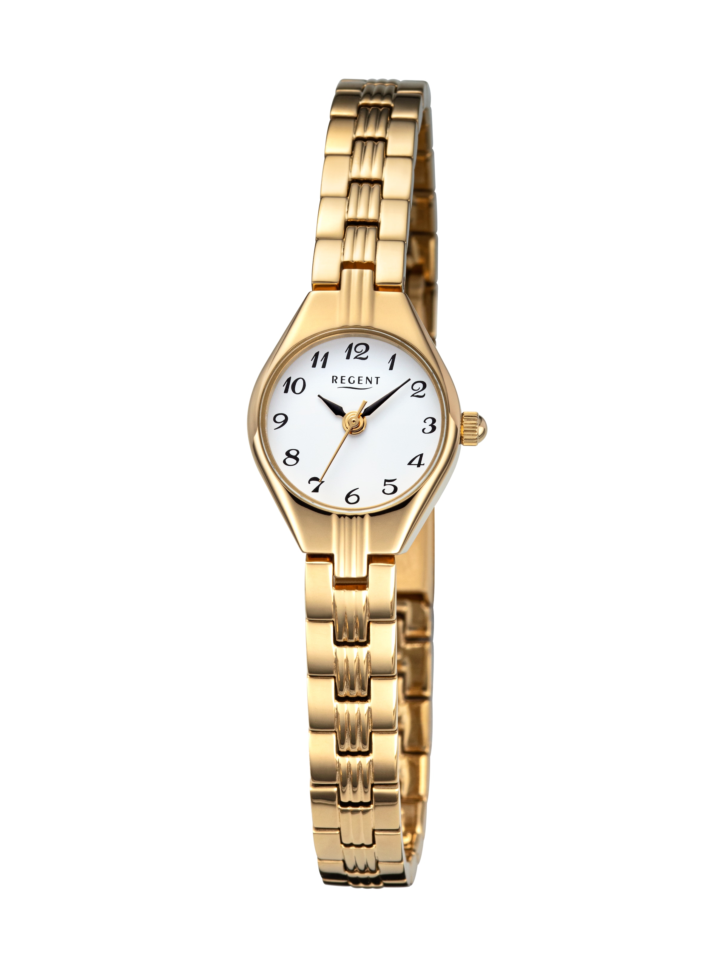 REGENT Analoguhr in Gold: Vorderseite