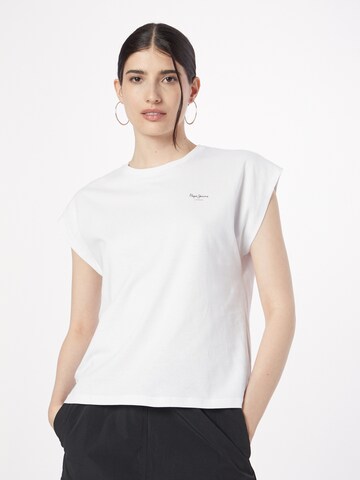 Pepe Jeans T-shirt 'Bloom' i vit: framsida