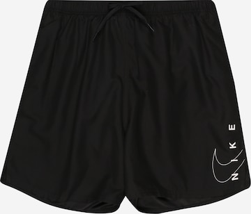 Nike Swim - Calções de banho desportivos em preto: frente