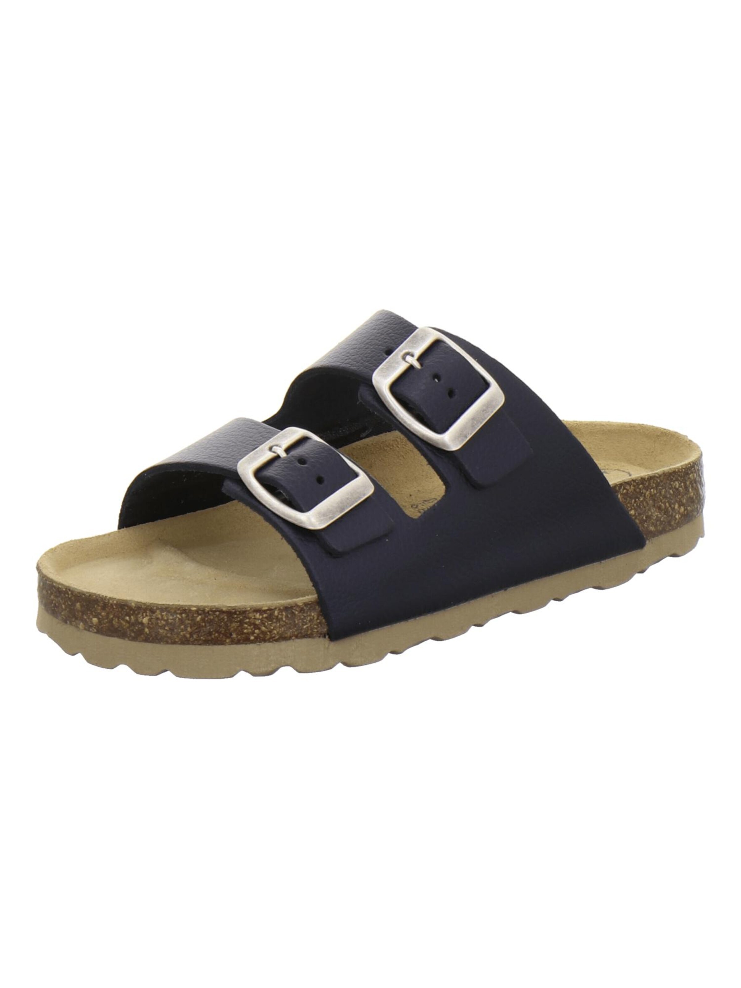 Chaussures ouvertes 'sportliche Kinder-Pantoletten Zweischnaller navy' AFS-Schuhe en bleu : devant