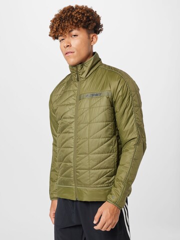 ADIDAS TERREX Outdoorjas in Groen: voorkant