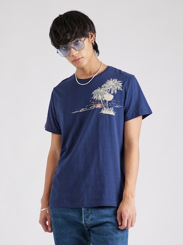 T-Shirt BLEND en bleu : devant