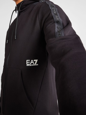 EA7 Emporio Armani Tepláková bunda - Čierna