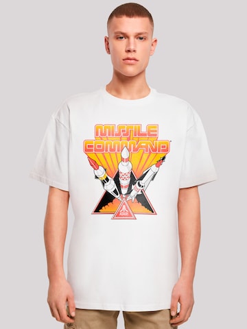 F4NT4STIC Shirt 'Arcade Triple Shot Atari Retro Gaming' in Wit: voorkant