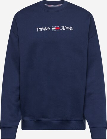 Tommy Jeans Sweatshirt in Blauw: voorkant