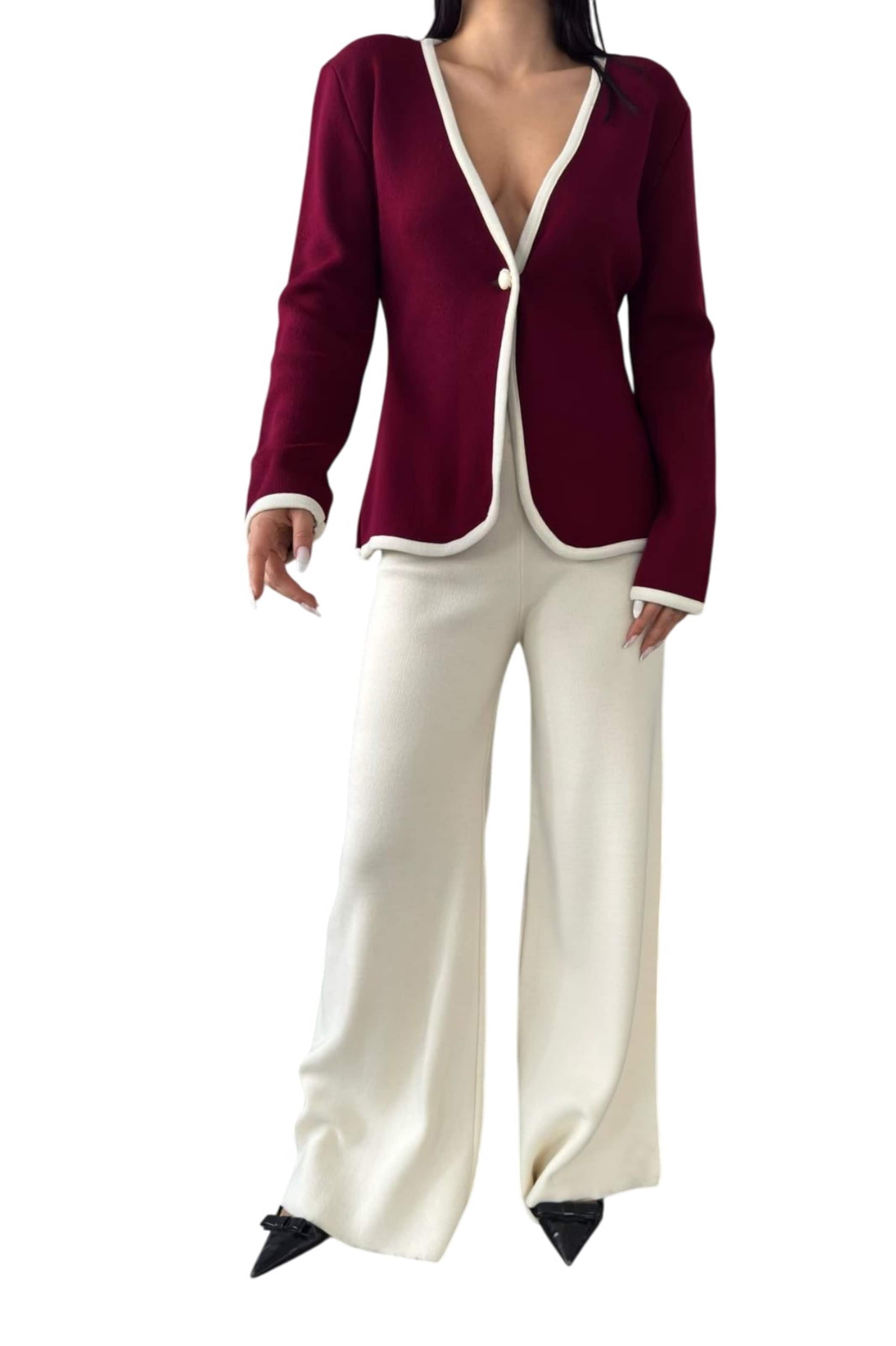 WOMAN VISION Gebreid vest in Rood