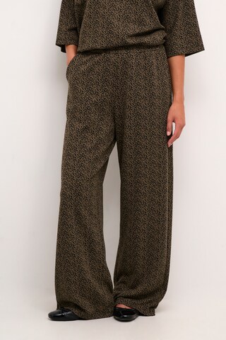 Kaffe Wide Leg Hose in Braun: Vorderseite