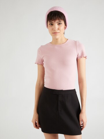 T-shirt Gina Tricot en rose : devant