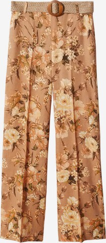 MANGO Regular Pleated Pants 'Amalfi' in Brown: front