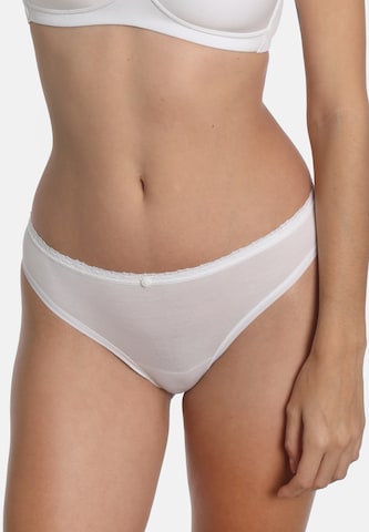 sassa String 'STRIPE RANGE' in Weiß: Vorderseite