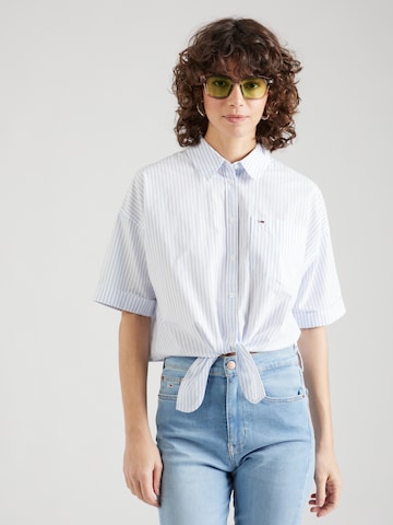 Tommy Jeans Blouse in Blauw: voorkant