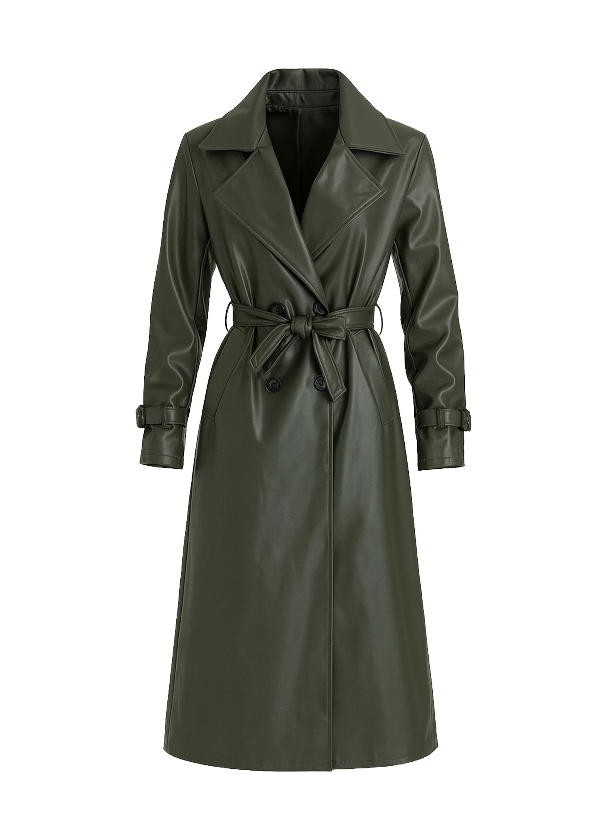 Cappotto di mezza stagione Elara di colore verde, Visualizzazione prodotti