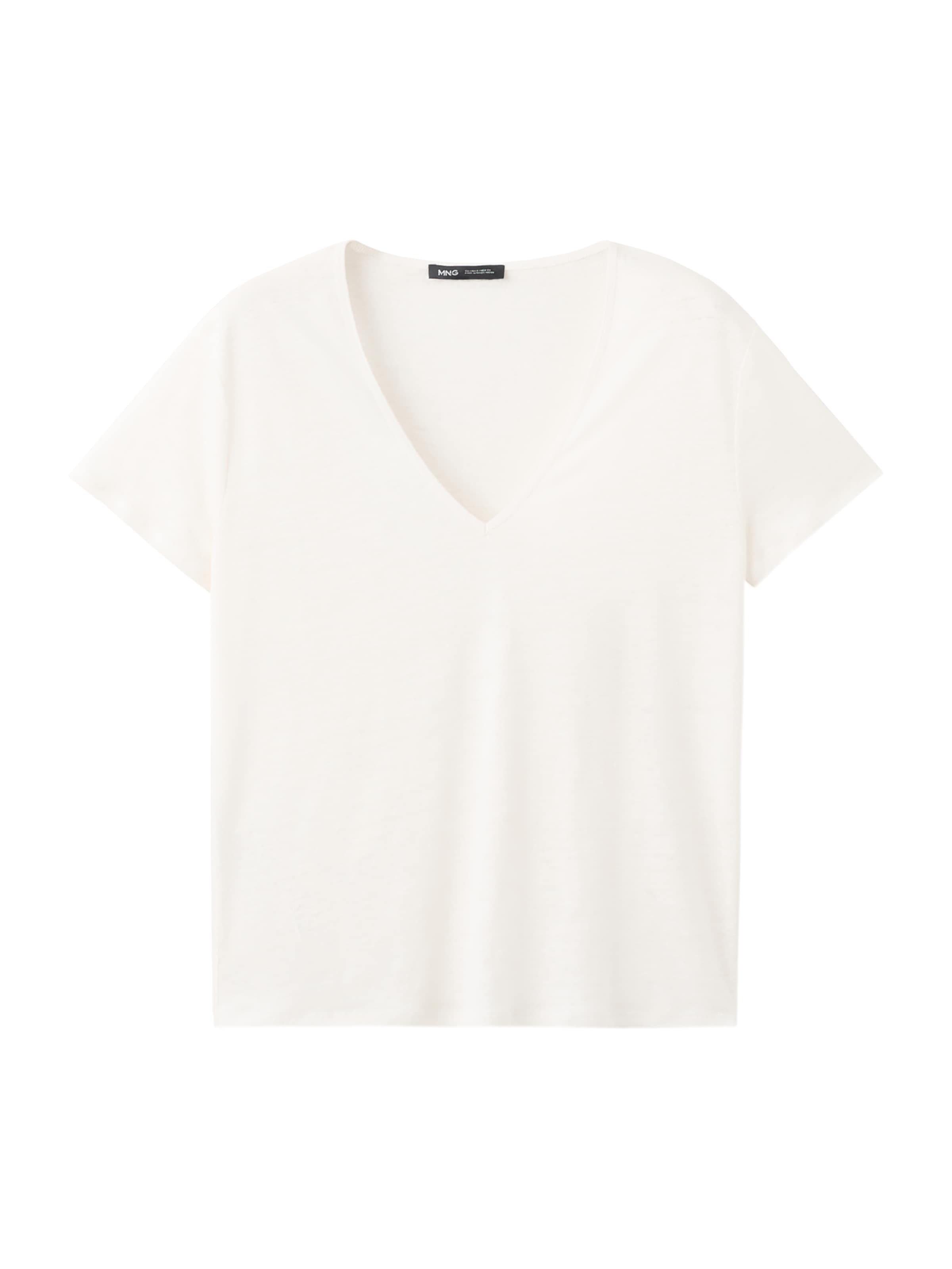 Pulover 'LINITO' de la MANGO pe alb: față